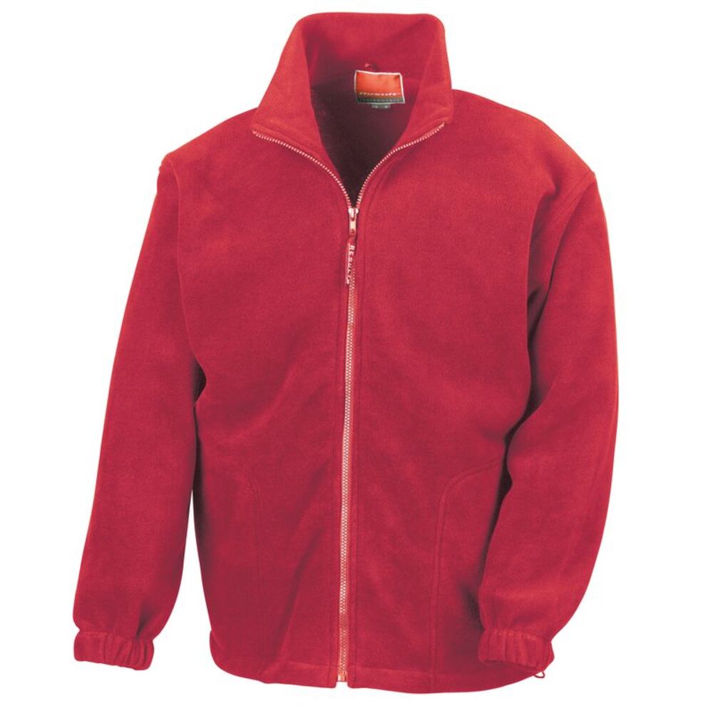 Result Mens Full Zip Casual Winter Warm Active Fleece Anti Pilling Jacket / Red